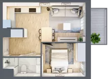 2 pokoje, mieszkanie 32,82 m², piętro 3, oferta nr VII/84, Nova Viva Garden 7, Warszawa, Białołęka, Brzeziny, ul. Pawła Włodkowica 11C