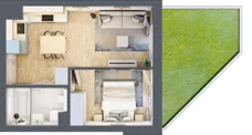 2 pokoje, mieszkanie 34,58 m², parter, oferta nr XIII/4, Metro Art 13, Warszawa, Praga Południe, Kamionek, ul. Żupnicza