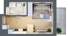 1 pokój, mieszkanie 25,95 m², piętro 4, oferta nr XIII/33, Metro Art 13, Warszawa, Praga Południe, Kamionek, ul. Żupnicza