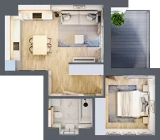 2 pokoje, mieszkanie 41,05 m², piętro 1, oferta nr XIII/54, Metro Art 13, Warszawa, Praga Południe, Kamionek, ul. Żupnicza