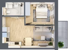 2 pokoje, mieszkanie 37,39 m², piętro 1, oferta nr XIII/95, Metro Art 13, Warszawa, Praga Południe, Kamionek, ul. Żupnicza