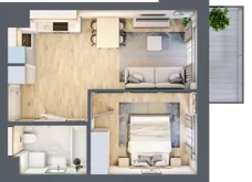 2 pokoje, mieszkanie 36,78 m², piętro 1, oferta nr XIII/98, Metro Art 13, Warszawa, Praga Południe, Kamionek, ul. Żupnicza