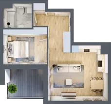 2 pokoje, mieszkanie 48,95 m², piętro 1, oferta nr XIII/99, Metro Art 13, Warszawa, Praga Południe, Kamionek, ul. Żupnicza