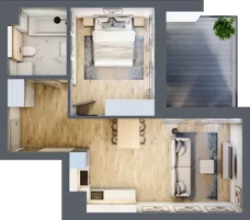 2 pokoje, mieszkanie 43,66 m², piętro 3, oferta nr XIII/24, Metro Art 13, Warszawa, Praga Południe, Kamionek, ul. Żupnicza