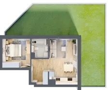 2 pokoje, mieszkanie 39,47 m², parter, oferta nr XIII/46, Metro Art 13, Warszawa, Praga Południe, Kamionek, ul. Żupnicza