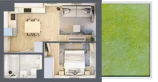 2 pokoje, mieszkanie 34,73 m², parter, oferta nr XIII/48, Metro Art 13, Warszawa, Praga Południe, Kamionek, ul. Żupnicza