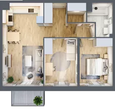 3 pokoje, mieszkanie 65,13 m², piętro 1, oferta nr I/16, Miasteczko Nova Fala, Gdynia, Cisowa, ul. Chylońska 264
