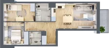3 pokoje, mieszkanie 56,21 m², piętro 1, oferta nr IV/5, Neo Nova Ochota 4, Warszawa, Włochy, Raków, ul. Wojciecha Opackiego