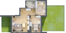 3 pokoje, mieszkanie 71,58 m², parter, oferta nr IV/21, Neo Nova Ochota 4, Warszawa, Włochy, Raków, ul. Wojciecha Opackiego