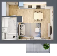 1 pokój, mieszkanie 30,90 m², piętro 1, oferta nr IV/74, Neo Nova Ochota 4, Warszawa, Włochy, Raków, ul. Wojciecha Opackiego