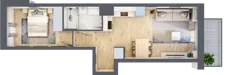 2 pokoje, mieszkanie 38,62 m², piętro 3, oferta nr IV/12, Neo Nova Ochota 4, Warszawa, Włochy, Raków, ul. Wojciecha Opackiego