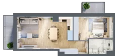 2 pokoje, mieszkanie 47,03 m², piętro 1, oferta nr IV/75, Neo Nova Ochota 4, Warszawa, Włochy, Raków, ul. Wojciecha Opackiego