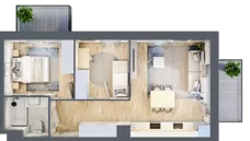 3 pokoje, mieszkanie 49,35 m², piętro 3, oferta nr IV/87, Neo Nova Ochota 4, Warszawa, Włochy, Raków, ul. Wojciecha Opackiego