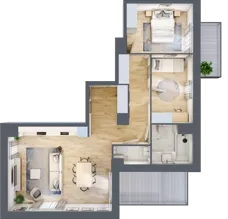 3 pokoje, mieszkanie 70,06 m², piętro 5, oferta nr IV/109, Neo Nova Ochota 4, Warszawa, Włochy, Raków, ul. Wojciecha Opackiego