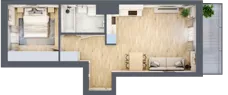2 pokoje, mieszkanie 44,82 m², piętro 1, oferta nr VI/92, Metro Art 6, Warszawa, Praga Południe, Kamionek, ul. Żupnicza