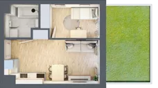 2 pokoje, mieszkanie 32,21 m², parter, oferta nr VI/117, Metro Art 6, Warszawa, Praga Południe, Kamionek, ul. Żupnicza