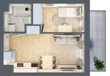 2 pokoje, mieszkanie 31,42 m², piętro 5, oferta nr VI/33, Metro Art 6, Warszawa, Praga Południe, Kamionek, ul. Żupnicza