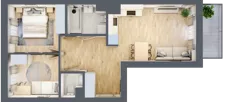 3 pokoje, mieszkanie 52,92 m², piętro 2, oferta nr VI/47, Metro Art 6, Warszawa, Praga Południe, Kamionek, ul. Żupnicza