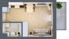 1 pokój, mieszkanie 25,46 m², piętro 5, oferta nr VI/34, Metro Art 6, Warszawa, Praga Południe, Kamionek, ul. Żupnicza