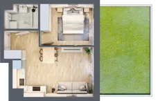 2 pokoje, mieszkanie 37,01 m², parter, oferta nr VI/5, Metro Art 6, Warszawa, Praga Południe, Kamionek, ul. Żupnicza