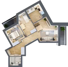 3 pokoje, mieszkanie 58,50 m², piętro 2, oferta nr V/37, Miasteczko Nova Sfera 5, Warszawa, Białołęka, Żerań, ul. Marywilska 5