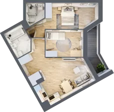3 pokoje, mieszkanie 59,36 m², piętro 5, oferta nr V/67, Miasteczko Nova Sfera 5, Warszawa, Białołęka, Żerań, ul. Marywilska 5
