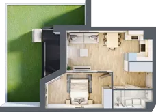 2 pokoje, mieszkanie 37,91 m², parter, oferta nr V/10, Miasteczko Nova Sfera 5, Warszawa, Białołęka, Żerań, ul. Marywilska 5
