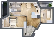 3 pokoje, mieszkanie 52,66 m², piętro 6, oferta nr V/88, Miasteczko Nova Sfera 5, Warszawa, Białołęka, Żerań, ul. Marywilska 5