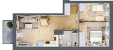 3 pokoje, mieszkanie 53,28 m², piętro 1, oferta nr D-3, Piastova Osada, Warszawa, Ursus, Gołąbki, ul. Henryka II Pobożnego