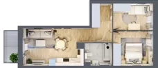 3 pokoje, mieszkanie 50,14 m², piętro 3, oferta nr D-20, Piastova Osada, Warszawa, Ursus, Gołąbki, ul. Henryka II Pobożnego