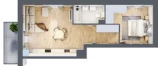 2 pokoje, mieszkanie 46,88 m², piętro 3, oferta nr D-22, Piastova Osada, Warszawa, Ursus, Gołąbki, ul. Henryka II Pobożnego