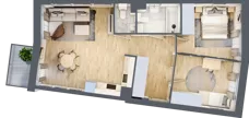 3 pokoje, mieszkanie 62,66 m², piętro 2, oferta nr D-8, Piastova Osada, Warszawa, Ursus, Gołąbki, ul. Henryka II Pobożnego