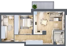 3 pokoje, mieszkanie 58,04 m², piętro 2, oferta nr E-95, Piastova Osada, Warszawa, Ursus, Gołąbki, ul. Henryka II Pobożnego