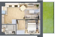 2 pokoje, mieszkanie 34,20 m², parter, oferta nr E-73, Piastova Osada, Warszawa, Ursus, Gołąbki, ul. Henryka II Pobożnego