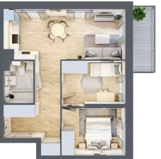 3 pokoje, mieszkanie 54,10 m², piętro 2, oferta nr E-49, Piastova Osada, Warszawa, Ursus, Gołąbki, ul. Henryka II Pobożnego