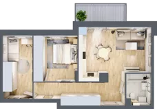 3 pokoje, mieszkanie 58,04 m², piętro 1, oferta nr E-83, Piastova Osada, Warszawa, Ursus, Gołąbki, ul. Henryka II Pobożnego