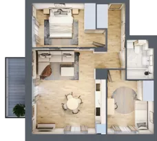 3 pokoje, mieszkanie 57,73 m², piętro 3, oferta nr E-114, Piastova Osada, Warszawa, Ursus, Gołąbki, ul. Henryka II Pobożnego