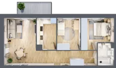 3 pokoje, mieszkanie 62,13 m², piętro 2, oferta nr F-137, Piastova Osada, Warszawa, Ursus, Gołąbki, ul. Henryka II Pobożnego