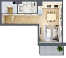 1 pokój, mieszkanie 30,12 m², piętro 1, oferta nr A/100, Olchowy Park 3, Warszawa, Białołęka, Kobiałka, ul. Marii Callas 20, 20A