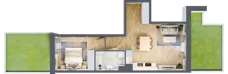 2 pokoje, mieszkanie 43,46 m², parter, oferta nr A/120, Olchowy Park 3, Warszawa, Białołęka, Kobiałka, ul. Marii Callas 20, 20A
