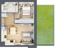 2 pokoje, mieszkanie 35,74 m², parter, oferta nr A/108, Olchowy Park 3, Warszawa, Białołęka, Kobiałka, ul. Marii Callas 20, 20A