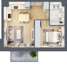 2 pokoje, mieszkanie 35,74 m², piętro 2, oferta nr A/116, Olchowy Park 3, Warszawa, Białołęka, Kobiałka, ul. Marii Callas 20, 20A