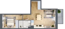 2 pokoje, mieszkanie 43,46 m², piętro 1, oferta nr A/130, Olchowy Park 3, Warszawa, Białołęka, Kobiałka, ul. Marii Callas 20, 20A