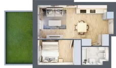 2 pokoje, mieszkanie 32,94 m², parter, oferta nr A/74, Olchowy Park 3, Warszawa, Białołęka, Kobiałka, ul. Marii Callas 20, 20A