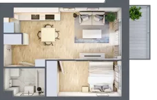 2 pokoje, mieszkanie 33,77 m², piętro 2, oferta nr A/81, Olchowy Park 3, Warszawa, Białołęka, Kobiałka, ul. Marii Callas 20, 20A