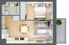 2 pokoje, mieszkanie 33,21 m², piętro 1, oferta nr A/133, Olchowy Park 3, Warszawa, Białołęka, Kobiałka, ul. Marii Callas 20, 20A