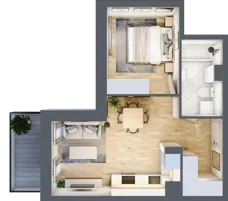 2 pokoje, mieszkanie 37,23 m², piętro 1, oferta nr A/139, Olchowy Park 3, Warszawa, Białołęka, Kobiałka, ul. Marii Callas 20, 20A