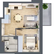 2 pokoje, mieszkanie 33,62 m², piętro 2, oferta nr A/96, Olchowy Park 3, Warszawa, Białołęka, Kobiałka, ul. Marii Callas 20, 20A