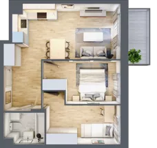 3 pokoje, mieszkanie 48,07 m², piętro 1, oferta nr A/135, Olchowy Park 3, Warszawa, Białołęka, Kobiałka, ul. Marii Callas 20, 20A