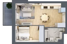 2 pokoje, mieszkanie 33,47 m², piętro 2, oferta nr A/84, Olchowy Park 3, Warszawa, Białołęka, Kobiałka, ul. Marii Callas 20, 20A